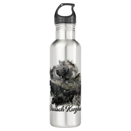 Deutscher Kurzzeiger Edelstahlflasche (Vorderseite)