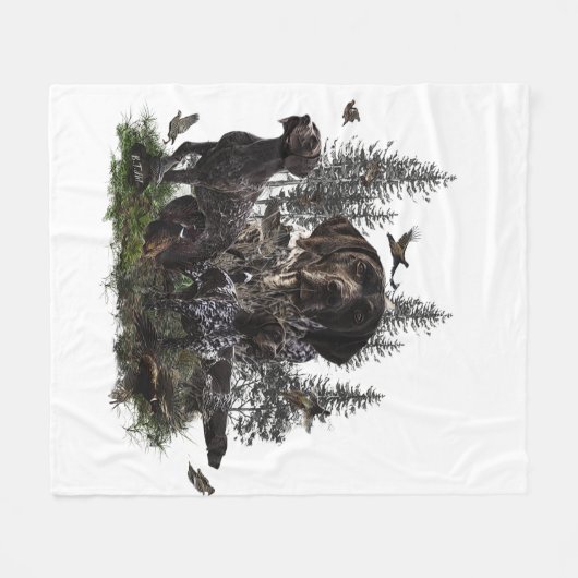 Deutscher Kurzzeiger Fleecedecke (Vorderseite (Horizontal))