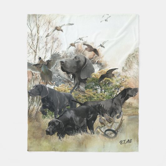 Deutscher Kurzzeiger Fleecedecke (Vorderseite)