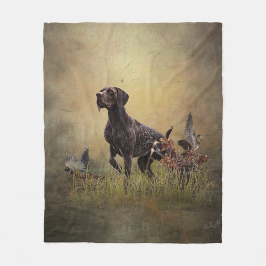 Deutscher Kurzzeiger Fleecedecke (Vorderseite)