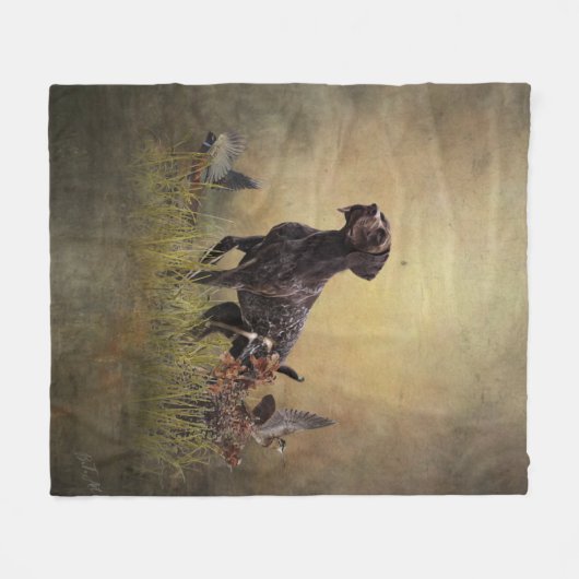 Deutscher Kurzzeiger Fleecedecke (Vorderseite (Horizontal))