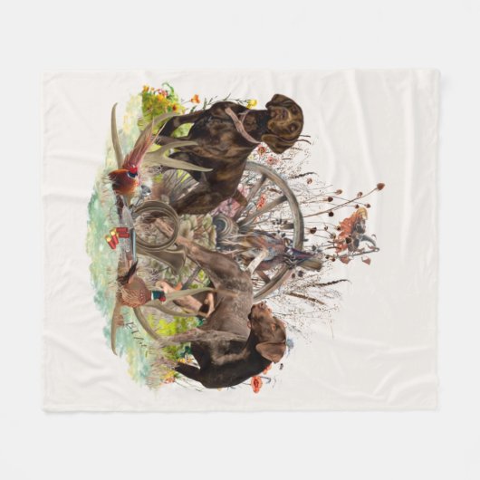 Deutscher Kurzzeiger Fleecedecke (Vorderseite (Horizontal))