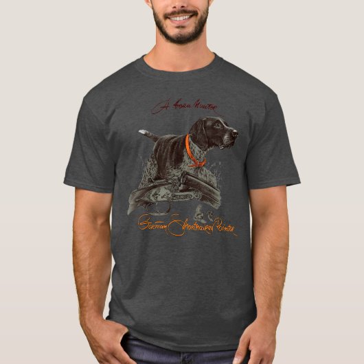 Deutscher Kurzzeiger - Geborener Jäger T-Shirt (Vorderseite)