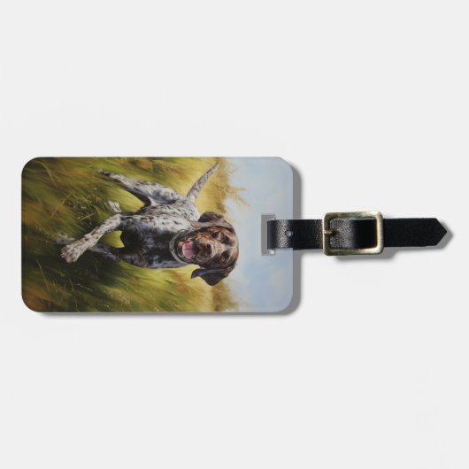 Deutscher Kurzzeiger Gepäckanhänger (Vorderseite horizontal)