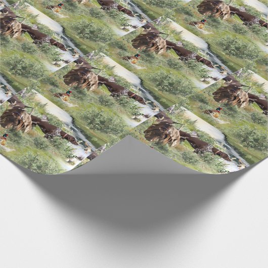 Deutscher Kurzzeiger Geschenkpapier (Ecke)