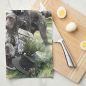 Deutscher Kurzzeiger Geschirrtuch (Viertel Falte)