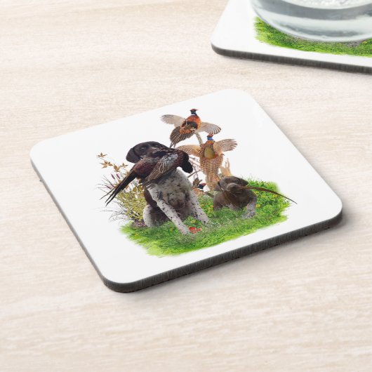 Deutscher Kurzzeiger Getränkeuntersetzer (Linke Seite)