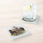 Deutscher Kurzzeiger Glasuntersetzer (Schrägansicht)