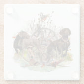 Deutscher Kurzzeiger Glasuntersetzer (Rückseite)