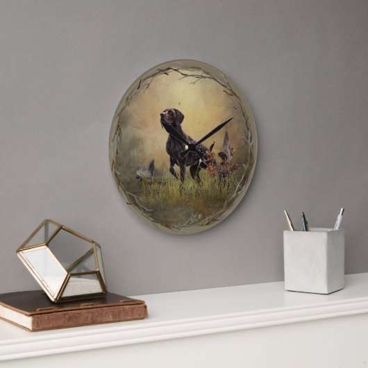 Deutscher Kurzzeiger Große Wanduhr (Büro)