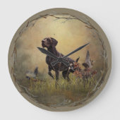 Deutscher Kurzzeiger Große Wanduhr (Vorderseite)