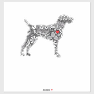 Deutscher Kurzzeiger GSP Hund Mama I Liebe hören Aufkleber