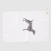 Deutscher Kurzzeiger GSP Hund Mama I Liebe hören Golfhandtuch (Horizontal)