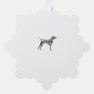 Deutscher Kurzzeiger GSP Hund Mama I Liebe hören Ornament Karte