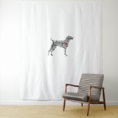 Deutscher Kurzzeiger GSP Hund Mama I Liebe hören Wandteppich (Beispiel)