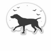 Deutscher Kurzzeiger � Halloween-Si Aufkleber (Vorderseite)