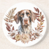 Deutscher Kurzzeiger-Herbstfeuer Getränkeuntersetzer (Vorne)