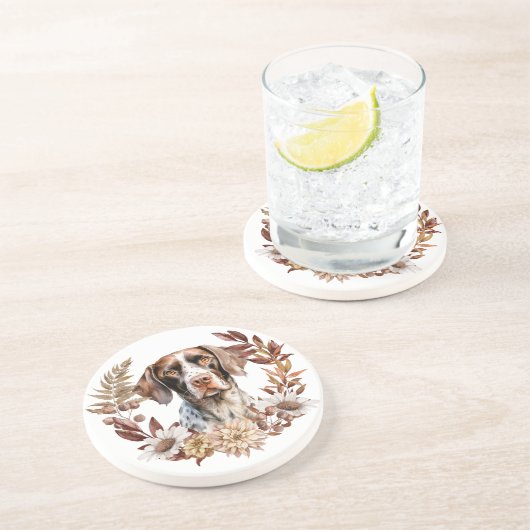 Deutscher Kurzzeiger-Herbstfeuer Getränkeuntersetzer (Seite)