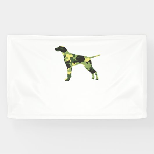 Deutscher Kurzzeiger _ Hund Camouflage Silhouette Banner (Horizontal)