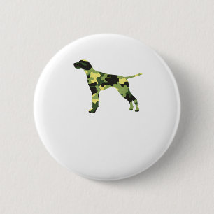 Deutscher Kurzzeiger _ Hund Camouflage Silhouette Button