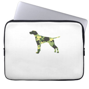 Deutscher Kurzzeiger _ Hund Camouflage Silhouette Laptopschutzhülle