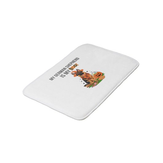 Deutscher Kurzzeiger Hund - Halloween Moon Si Badematte (Schrägansicht)