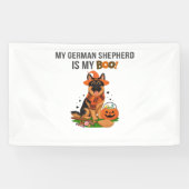 Deutscher Kurzzeiger Hund - Halloween Moon Si Banner (Horizontal)