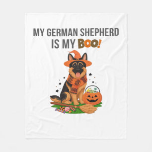 Deutscher Kurzzeiger Hund - Halloween Moon Si Fleecedecke