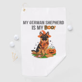 Deutscher Kurzzeiger Hund - Halloween Moon Si Golfhandtuch (Insitu)