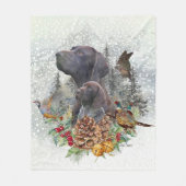 Deutscher Kurzzeiger im Winter Fleecedecke (Vorderseite)