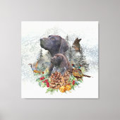 Deutscher Kurzzeiger im Winter Leinwanddruck (Vorderseite)