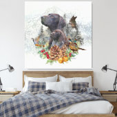 Deutscher Kurzzeiger im Winter Leinwanddruck (Insitu (Schlafzimmer))