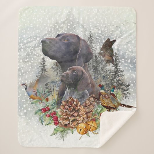 Deutscher Kurzzeiger im Winter Sherpadecke (Vorderseite)