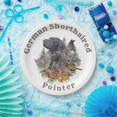 Deutscher Kurzzeiger in Winterpapiertafel Pappteller (Party)