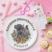 Deutscher Kurzzeiger in Winterpapiertafel Pappteller (Party)