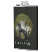 Deutscher Kurzzeiger , Jagdlogo Flachmann (Links)