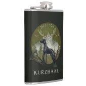 Deutscher Kurzzeiger , Jagdlogo Flachmann (Rechts)