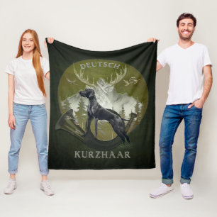 Deutscher Kurzzeiger , Jagdlogo Fleecedecke