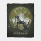 Deutscher Kurzzeiger , Jagdlogo Fleecedecke (Vorderseite)