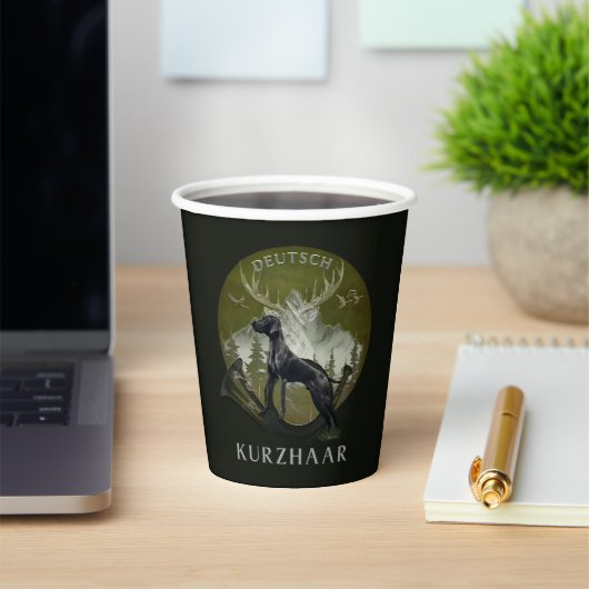 Deutscher Kurzzeiger , Jagdlogo Pappbecher (InSitu)
