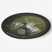 Deutscher Kurzzeiger , Jagdlogo Pappteller (Schrägansicht)