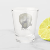 Deutscher Kurzzeiger , Jagdlogo Schnapsglas (Rückseite)