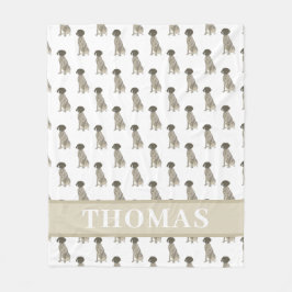 Deutscher Kurzzeiger (Leber und Weiß) Fleecedecke