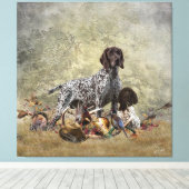 Deutscher Kurzzeiger Leinwanddruck (Insitu (Holzboden))