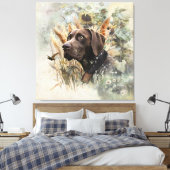 Deutscher Kurzzeiger Leinwanddruck (Insitu (Schlafzimmer))