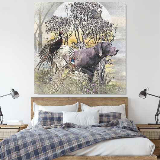 Deutscher Kurzzeiger Leinwanddruck (Insitu (Schlafzimmer))