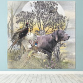 Deutscher Kurzzeiger Leinwanddruck (Insitu (Holzboden))