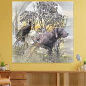 Deutscher Kurzzeiger Leinwanddruck (Insitu (Wohnzimmer))