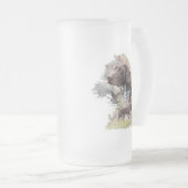 Deutscher Kurzzeiger Mattglas Bierglas (VorderseiteRechts)
