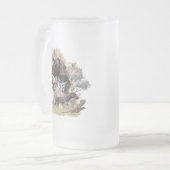 Deutscher Kurzzeiger Mattglas Bierglas (Vorderseite Links)